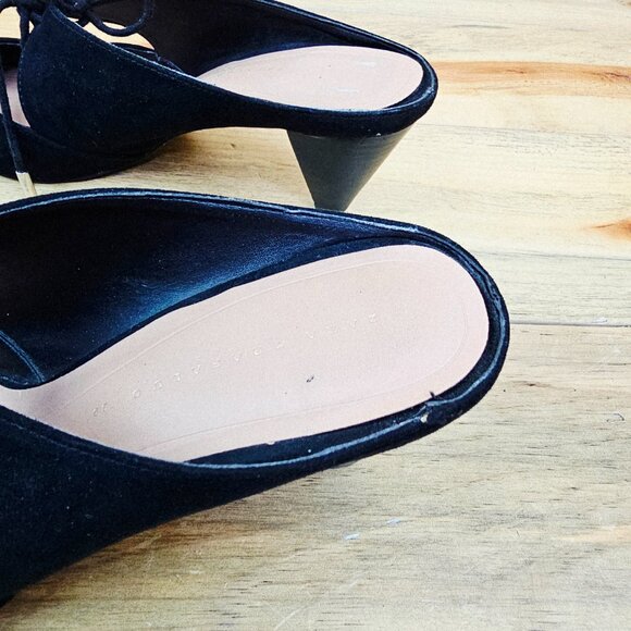 Zara Pointed Toe Tie Front Mules - Picture 5 of 7